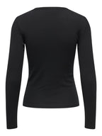 JDY Lucky L/S O Neck New Top Black