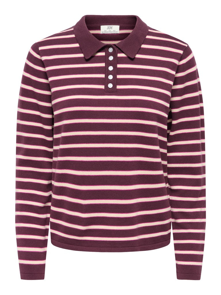 JDY Ina L/S Polo Pullover Knit Sassafras