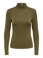 JDY Tallis L/S Thunnel Neck Top Dark Olive
