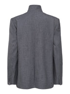 JDY Valerie High Neck Blazer Dark Grey Melange