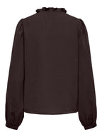 JDY Rachel Life L/S Pintuck Top Chocolate Plum