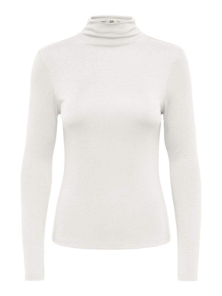 JDY Tallis L/S Thunnel Neck Top Cloud Dancer