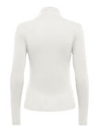 JDY Tallis L/S Thunnel Neck Top Cloud Dancer