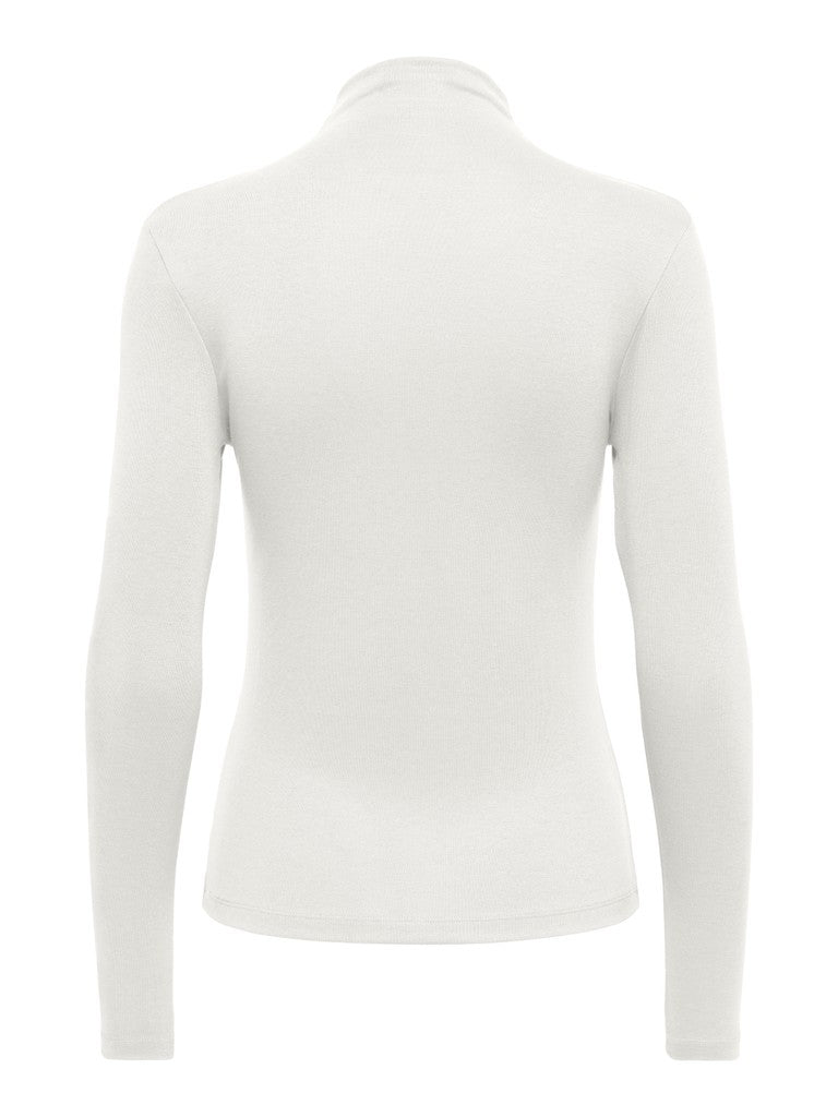 JDY Tallis L/S Thunnel Neck Top Cloud Dancer