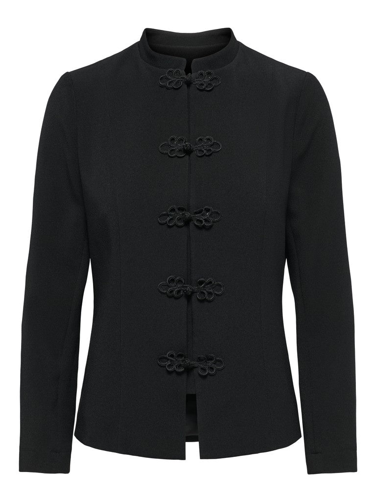 JDY Dusin L/S Mandarin Detail Blazer Black