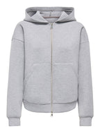 Sabrina L/S Scuba Zip Hoodie Grey Melange
