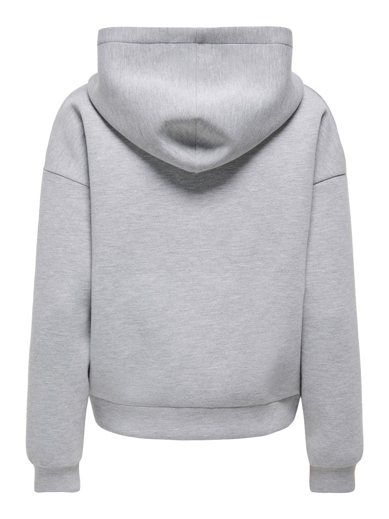 Sabrina L/S Scuba Zip Hoodie Grey Melange