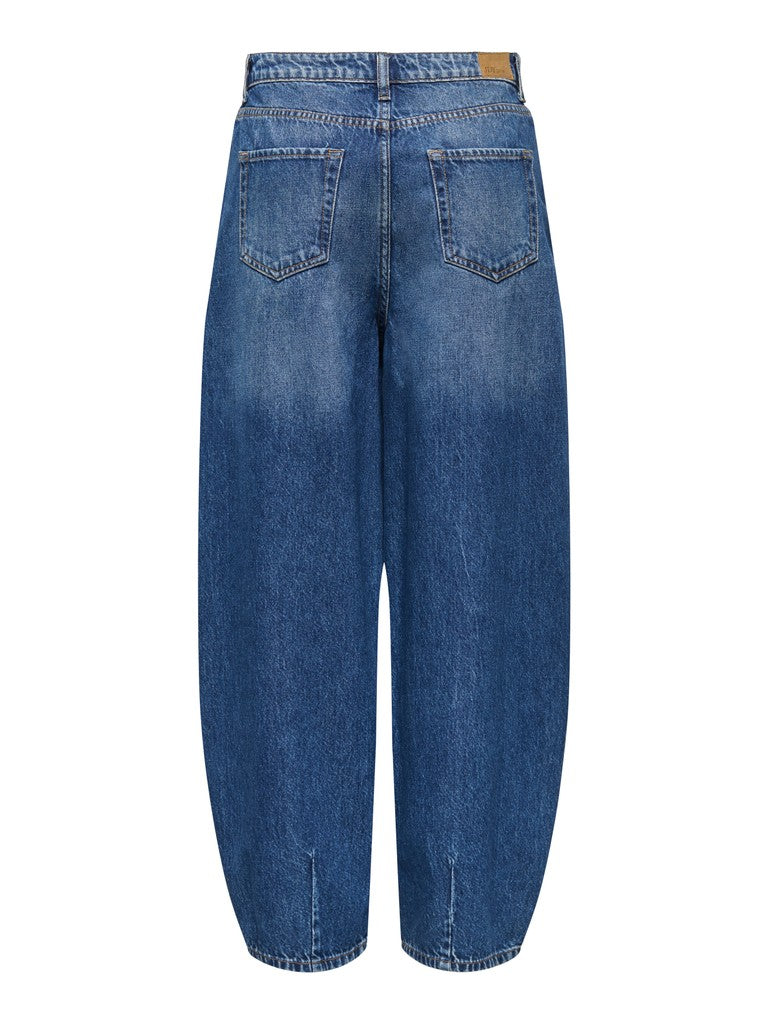 JDY Susie MW Barrel Jeans Medium Blue Denim