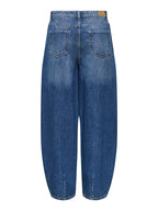 JDY Susie MW Barrel Jeans Medium Blue Denim