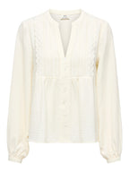 JDY Rachel Life L/S Pintuck TopCloud Dancer