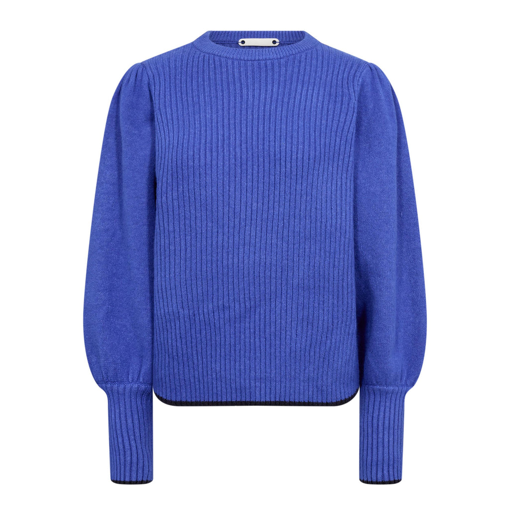 Co'Couture Row Puff Rib O-Knit New Blue