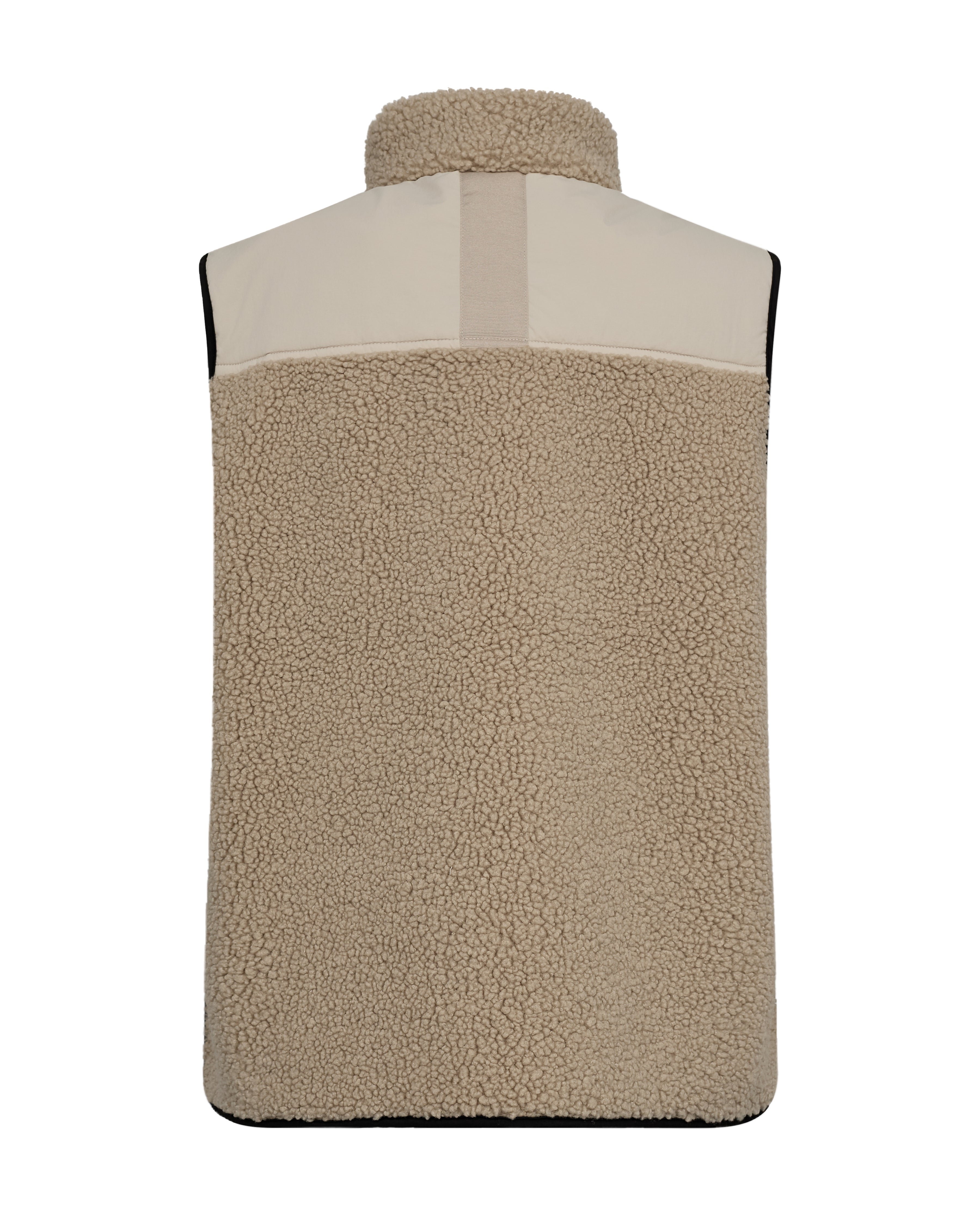 Mos Mosh Rowe Eli Teddy Vest Feather Gray