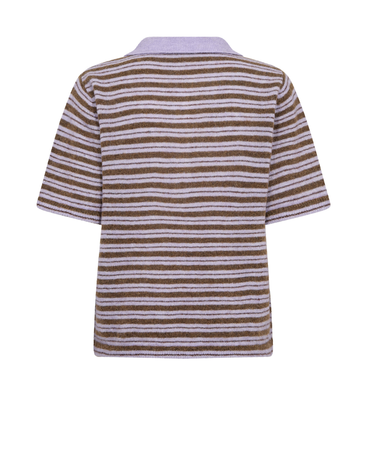 Mos Mosh Milvi SS Stripe Polo Knit Violet