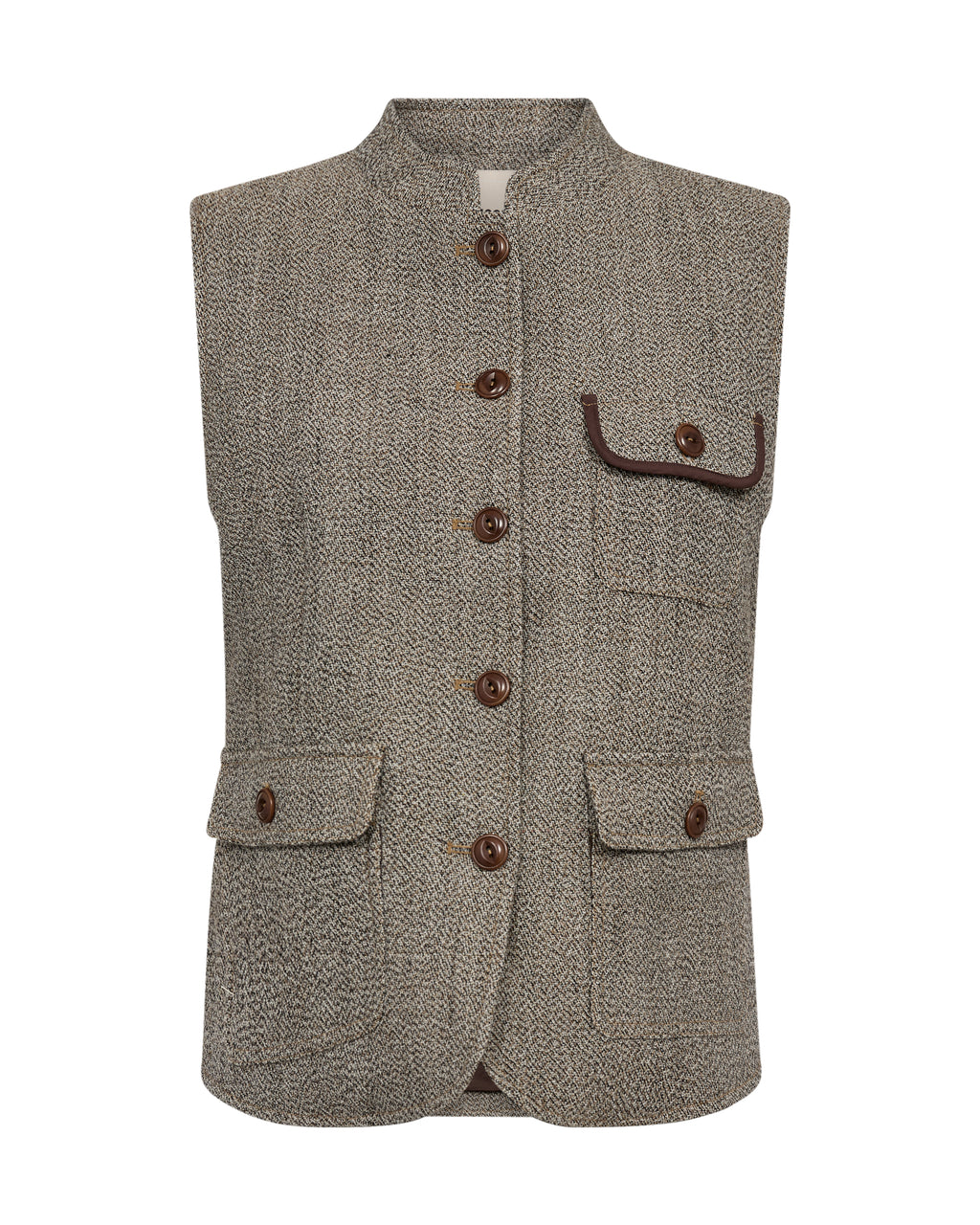 Mos Mosh Abigail Utah Vest Dark Camel