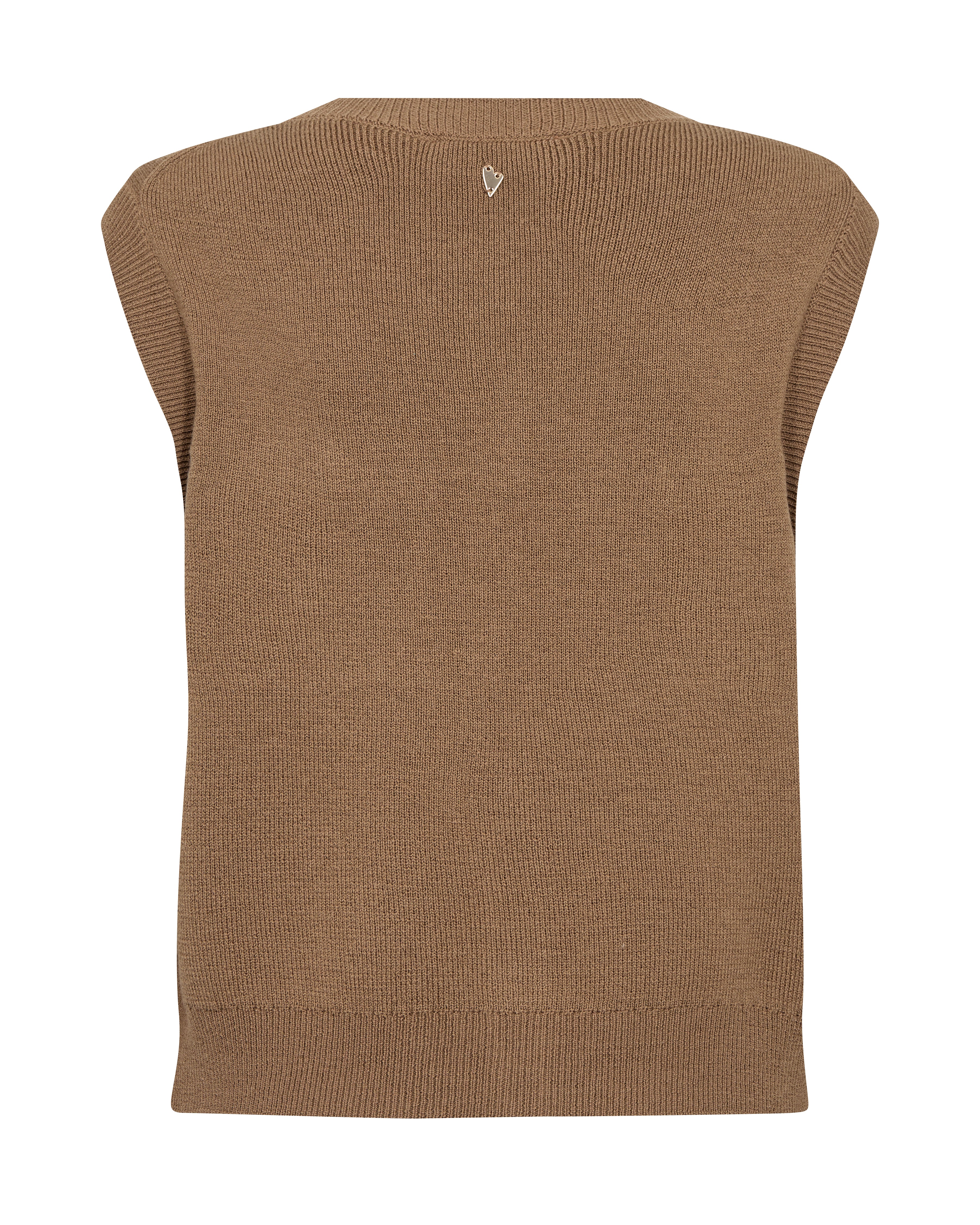 Mos Mosh Ayana Wool Knit Vest Dark Camel
