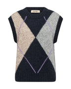 Mos Mosh Jennine Knit Vest Salute Navy