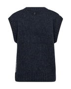 Mos Mosh Jennine Knit Vest Salute Navy