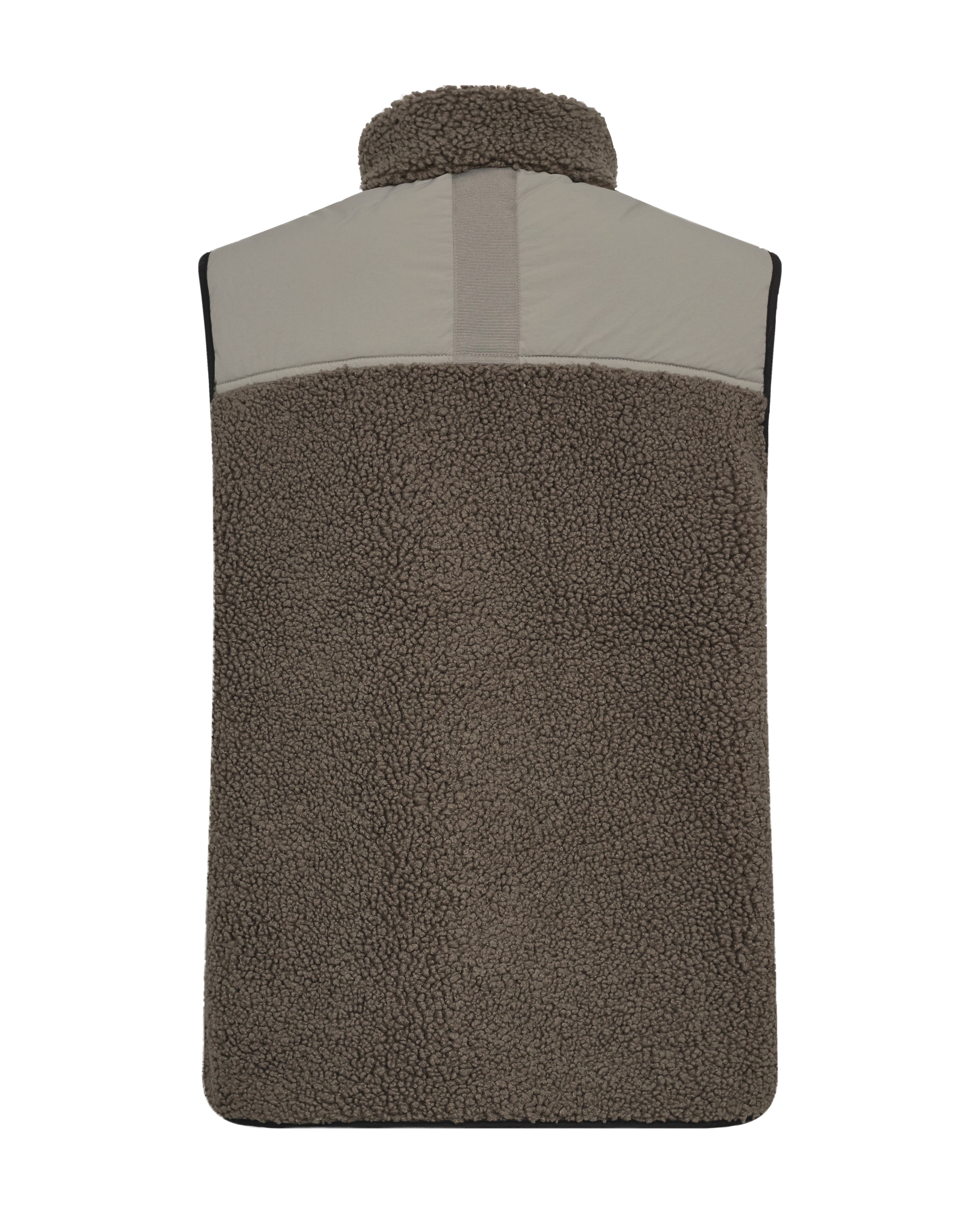 Mos Mosh Rowe Eli Teddy Vest Dusty Olive