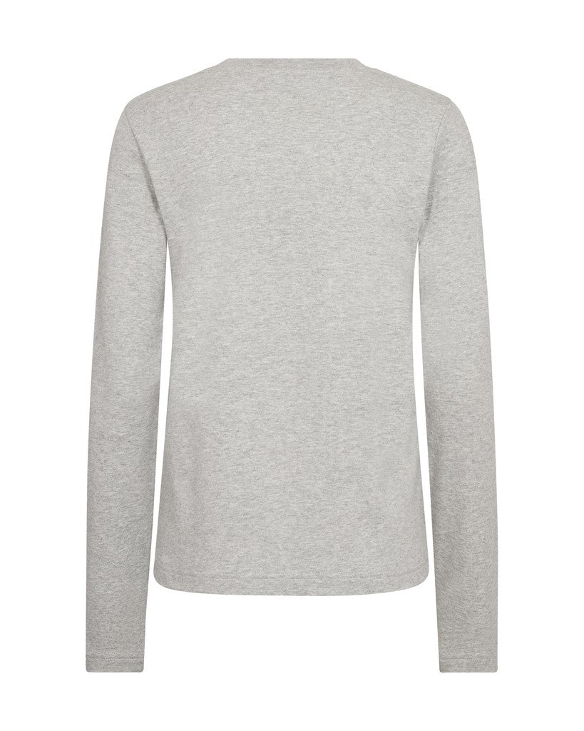 Mos Mosh Millie O-LS Regular Tee Grey Melange