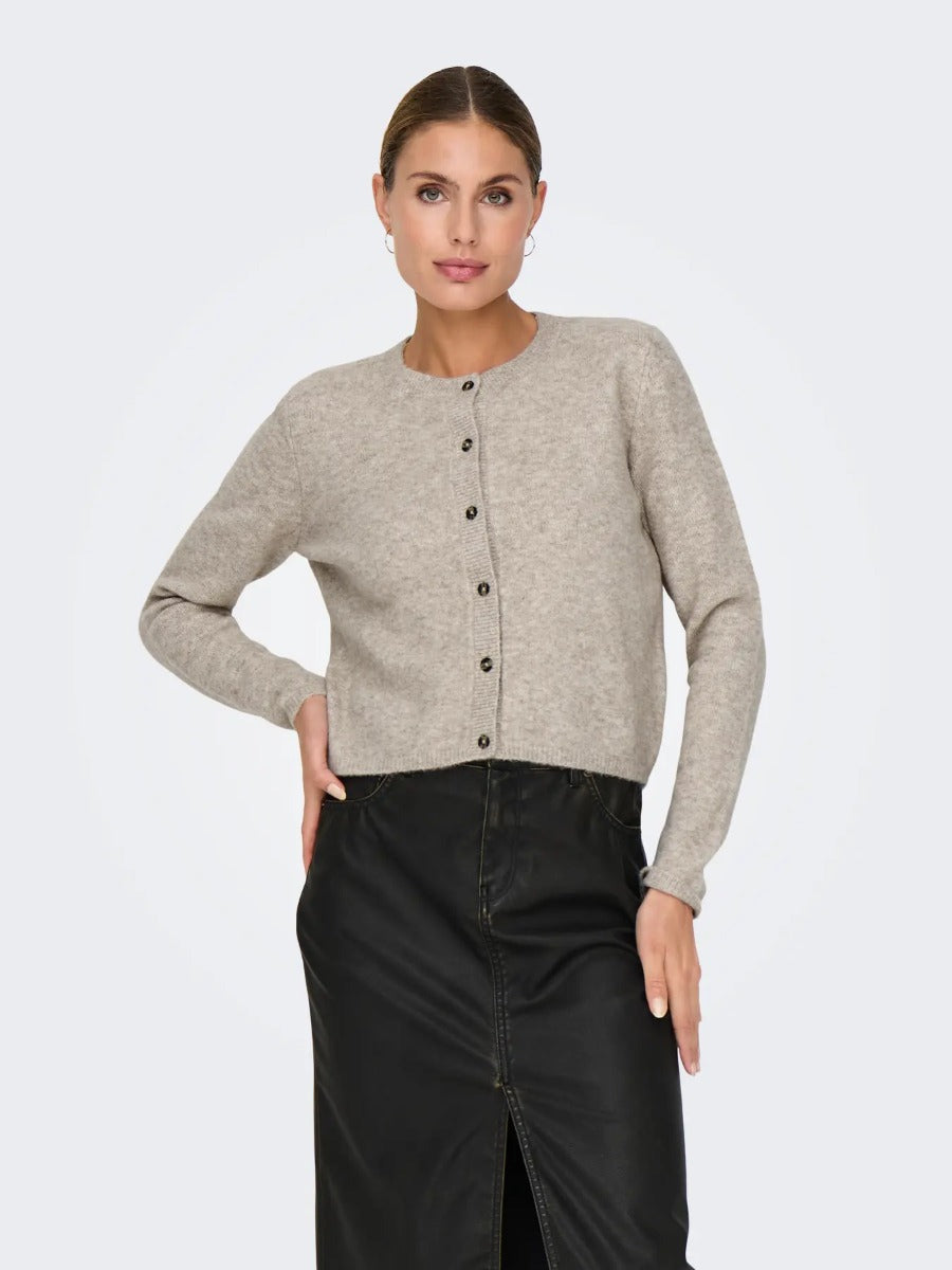 Chloe Cardigan Knit Noos Turtledove/Melange