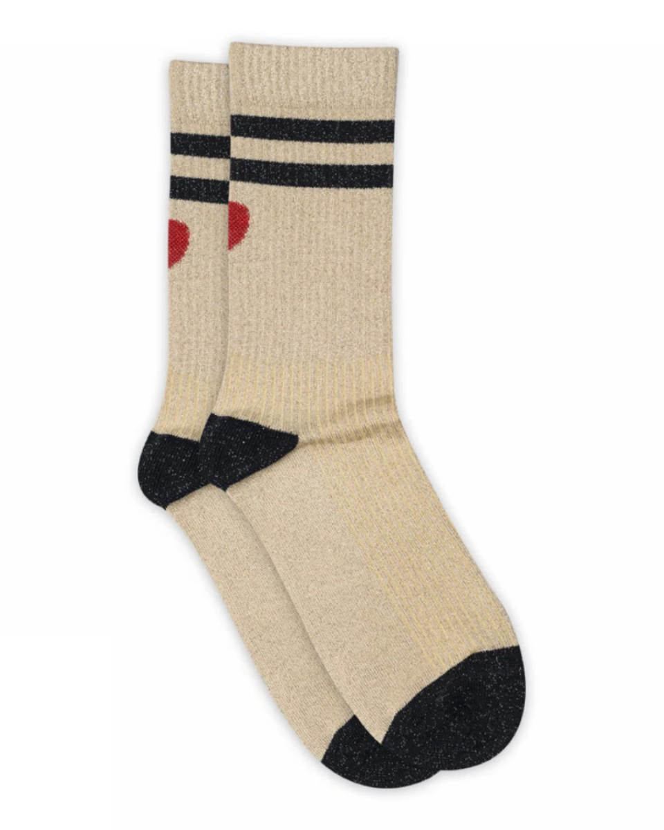 Elga Glitter Socks Champange