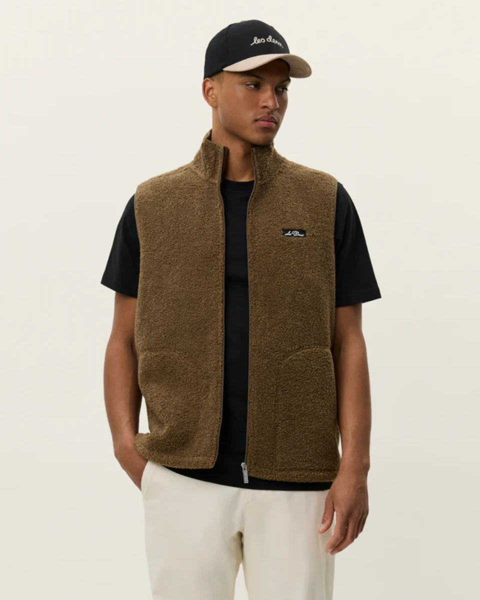 Creed Teddy Vest Teak Brown