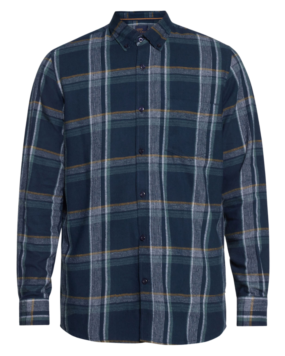 Bruce Check + Shirt Deep Marine