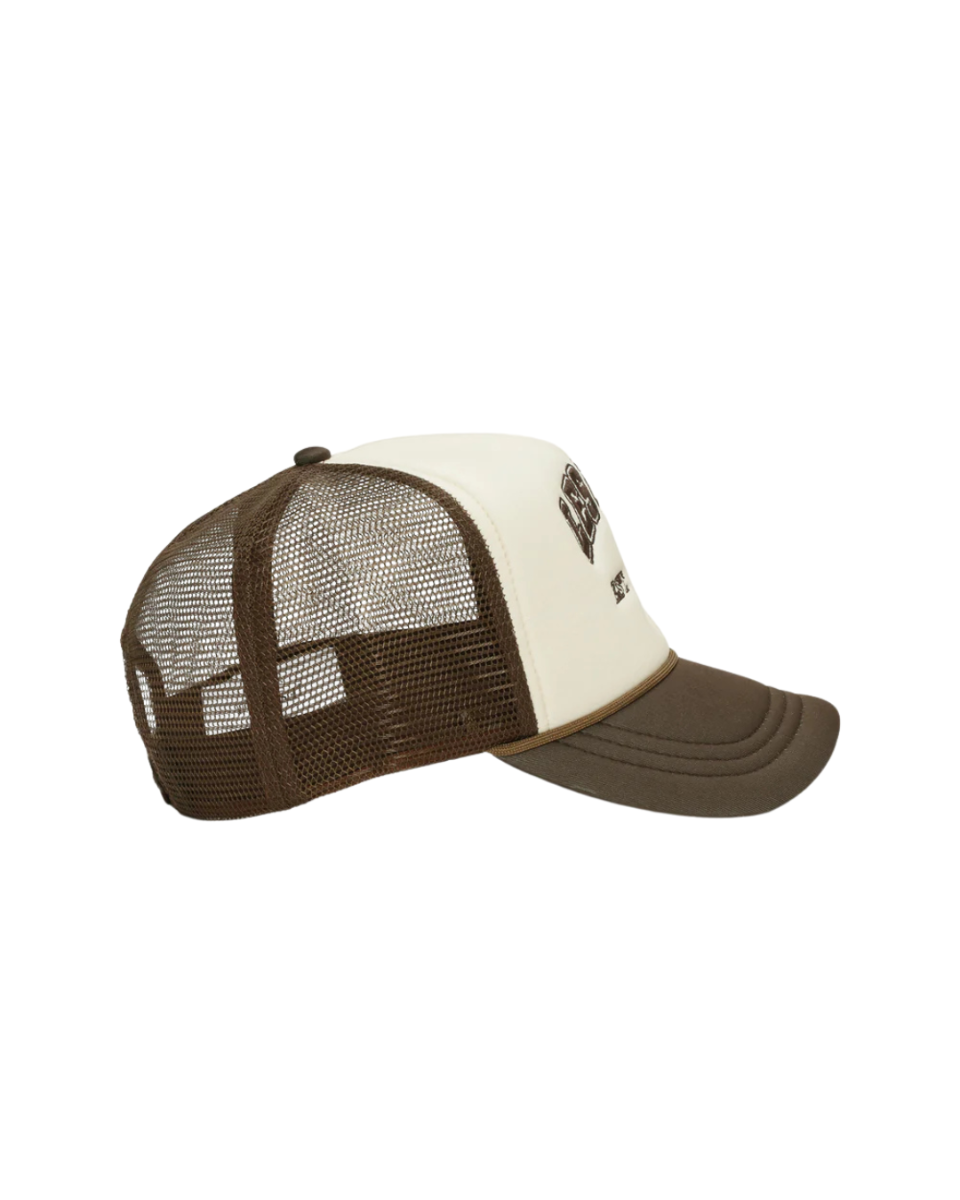 Basketball Player Trucker Cap Ivory