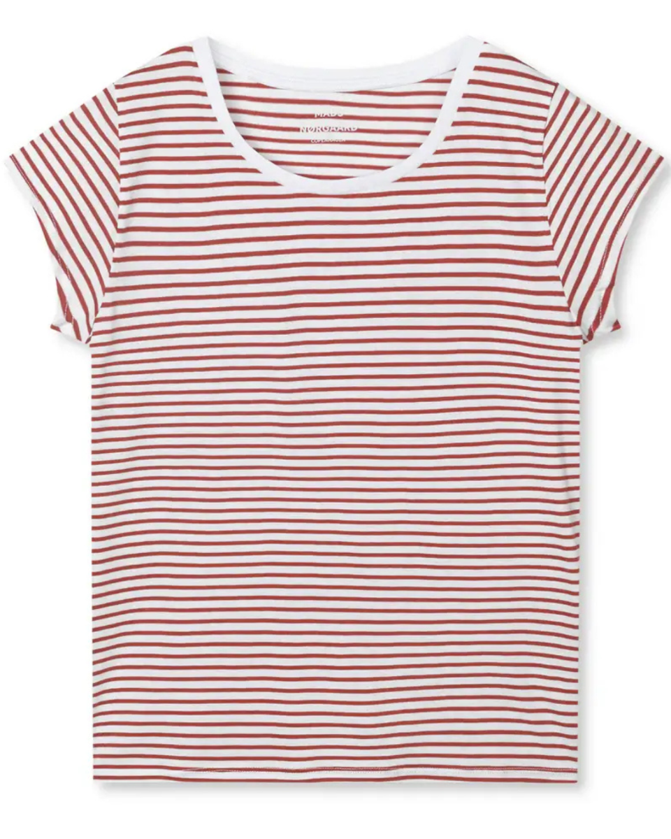 Organic Jersey Teasy T-Shirt White/Winery