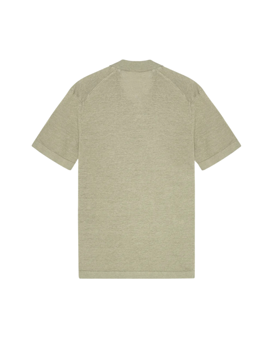 Emmanuel Knit Polo Tea Green