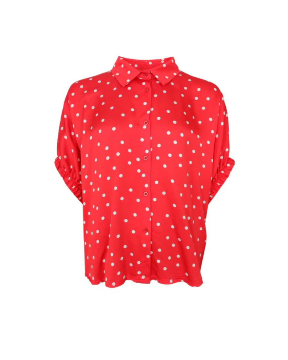 Mabel Shirt Blouse Red Dot