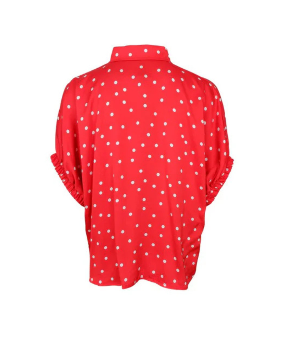 Mabel Shirt Blouse Red Dot