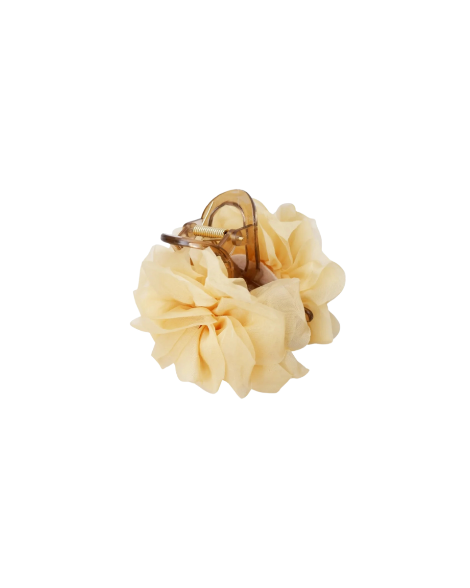 Classy Flower Hair Claw Yellow