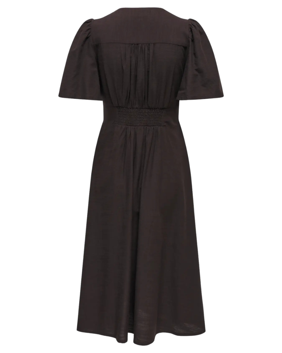 Nora 2/4 Midi Dress Noos Chocolate Torte