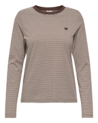 Pisa L/S Print Top Noos Coffee Bean