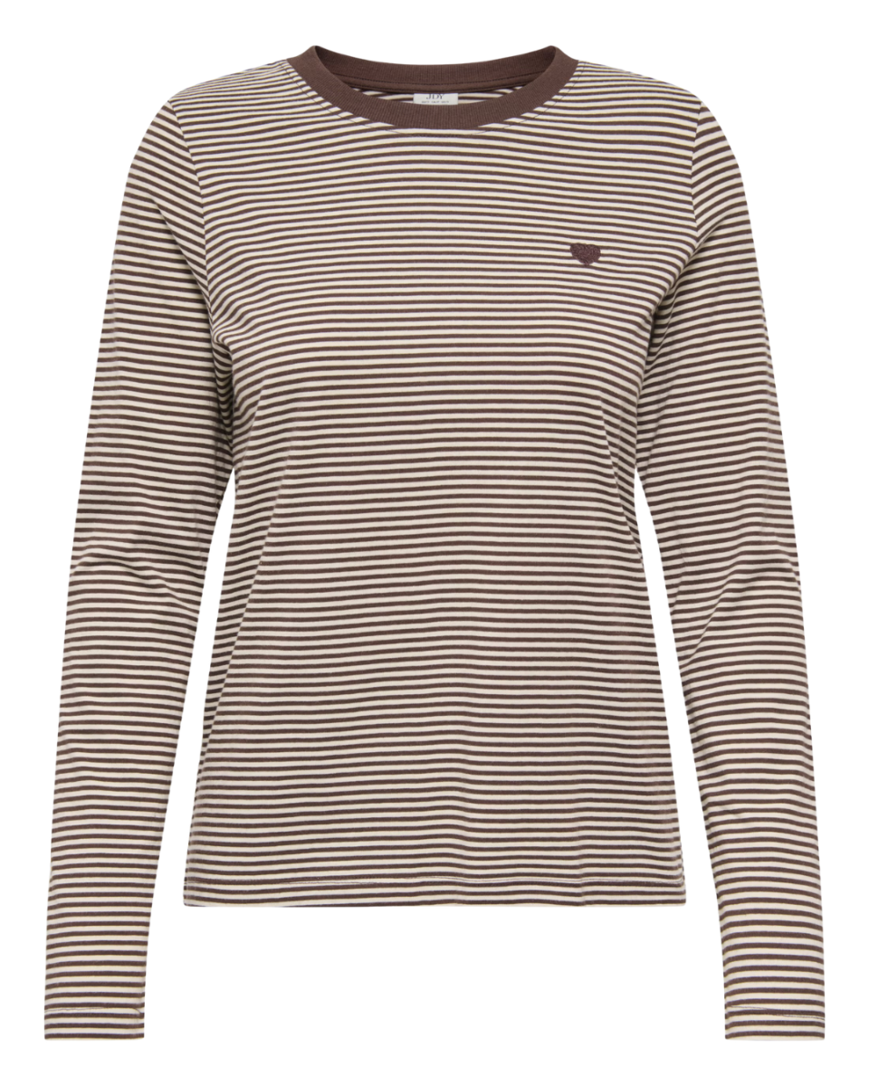 Pisa L/S Print Top Noos Coffee Bean