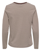 Pisa L/S Print Top Noos Coffee Bean