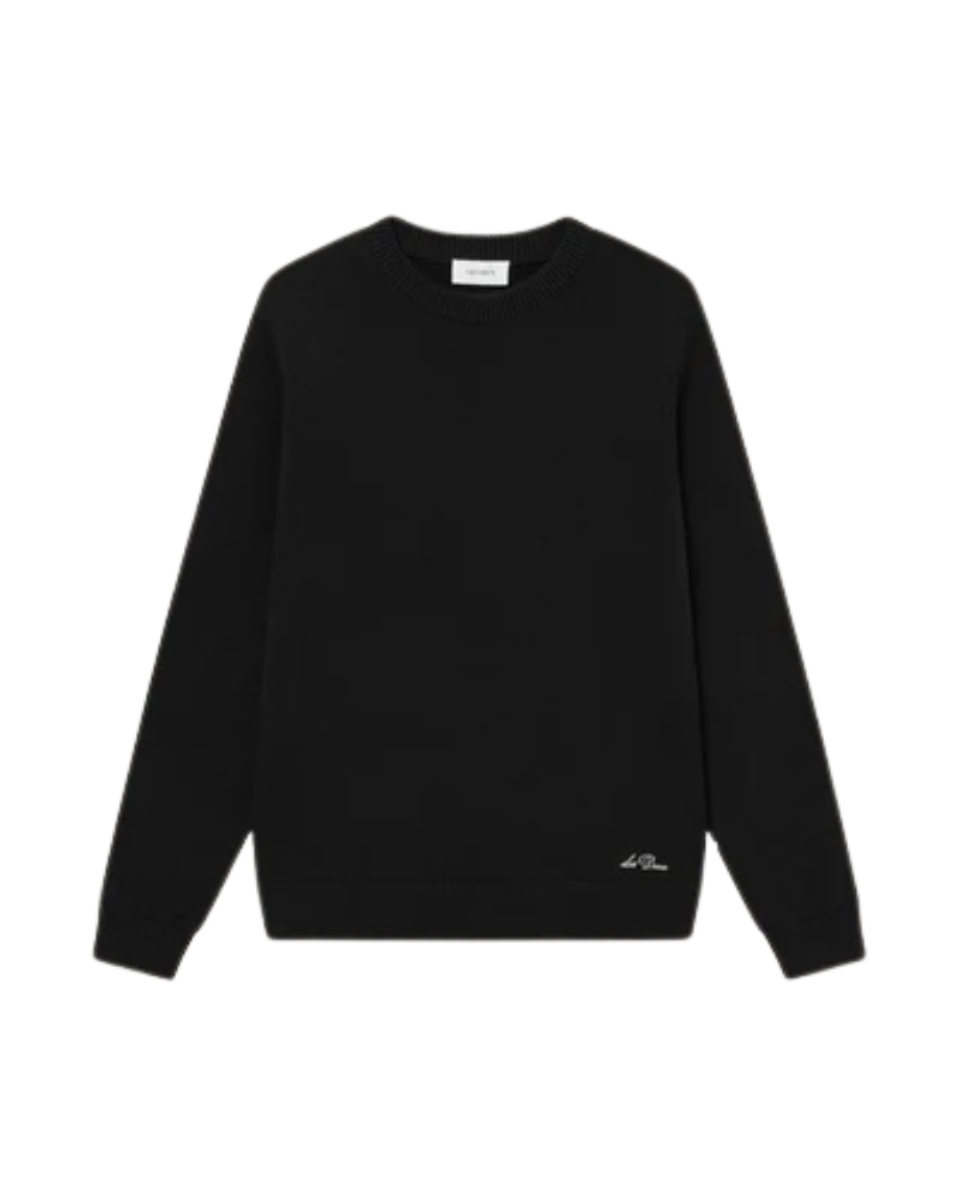 Gary Globe Knit Jumper Black