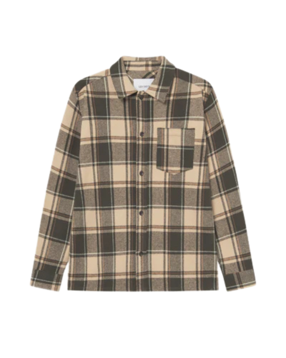 Loan Check Twill Overshirt Irish Cream