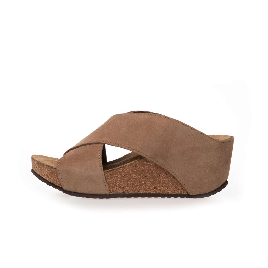 Frances 23 Suede Sandal Beige