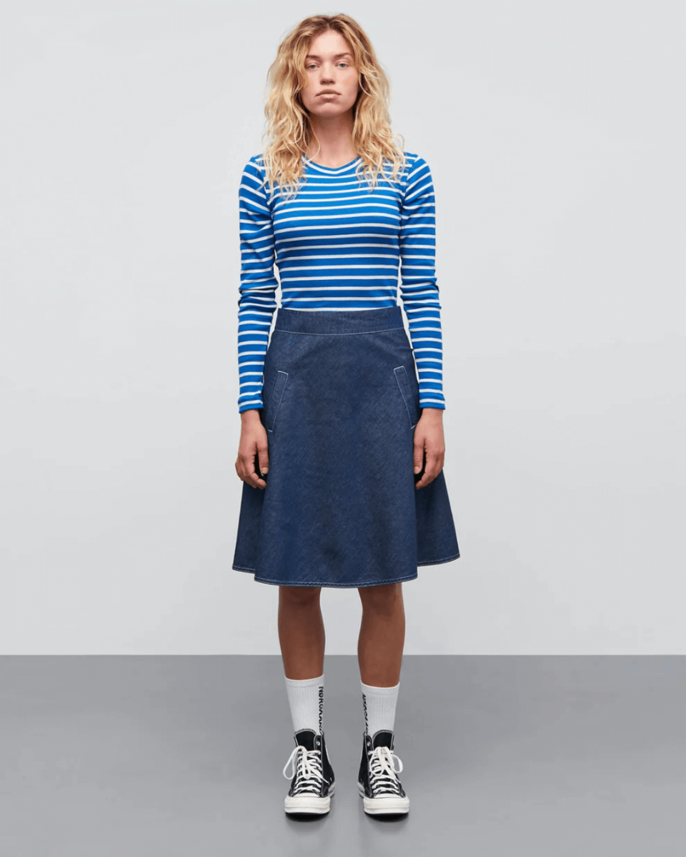 Air Denim Stelly Skirt Dark Blue