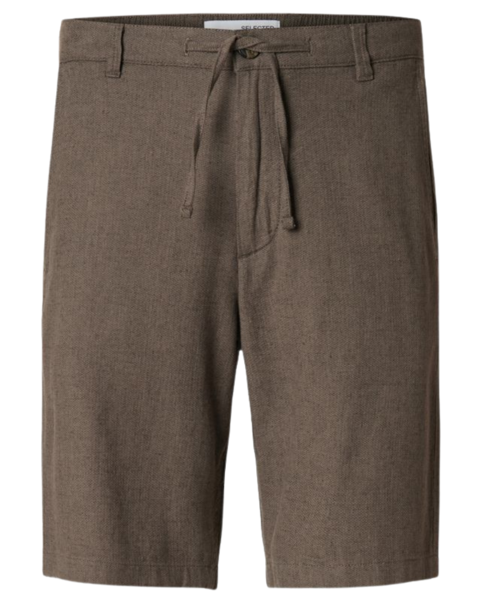 Regular-Brody Linen Bld Shorts N Chocolate Torte