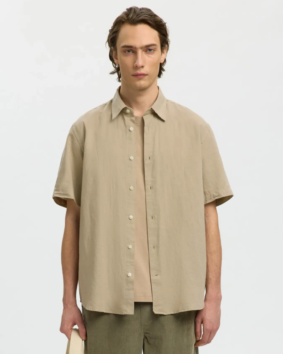 Regclaus Clay Linnenblend SS Shirt Pure Cashmere