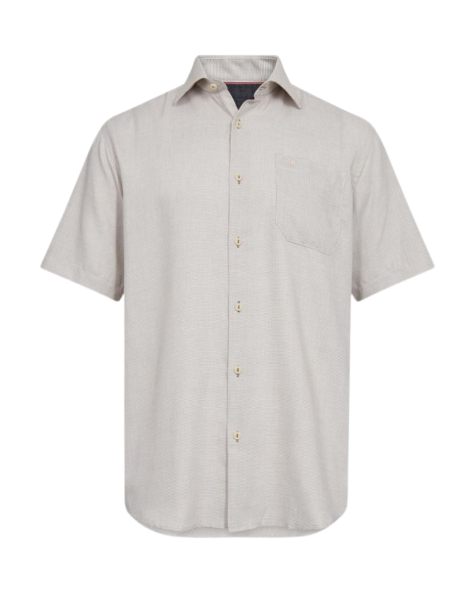 Mens S/S Shirt Regular Fit Sand