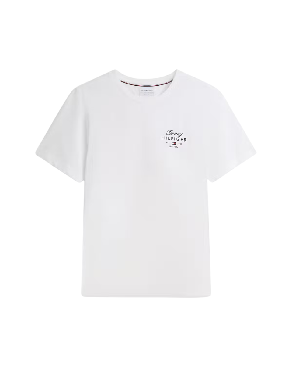 Script Stack Regular Tee White