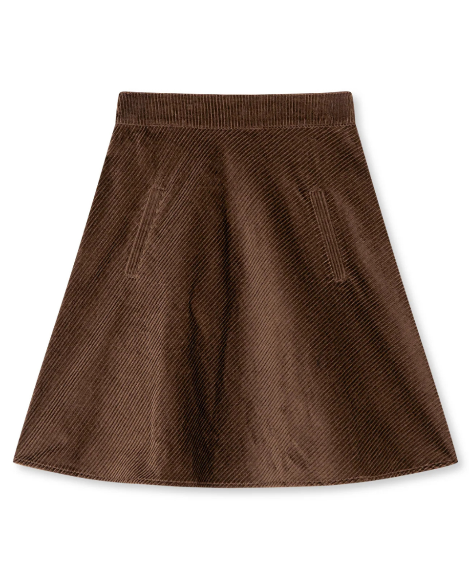 Pretty Cord Stelly Skirt Demitasse