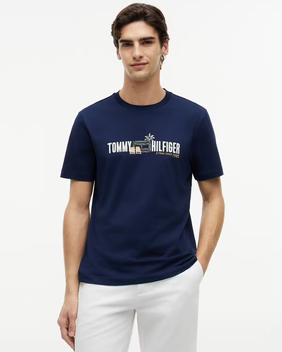 Summer Chest Graphic Regular tee Carbon Navy