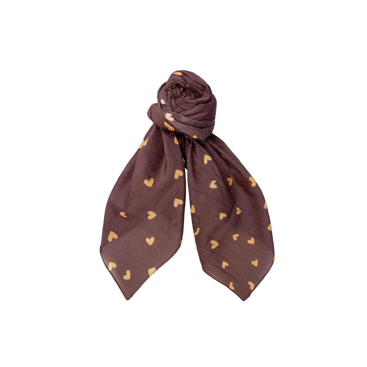 Black Colour Claudine Mini Scarf Coffee