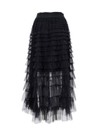 Black Colour Angelina Mesh Skirt Black