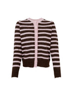 Black Colour Dell Puff Cardigan Brown
